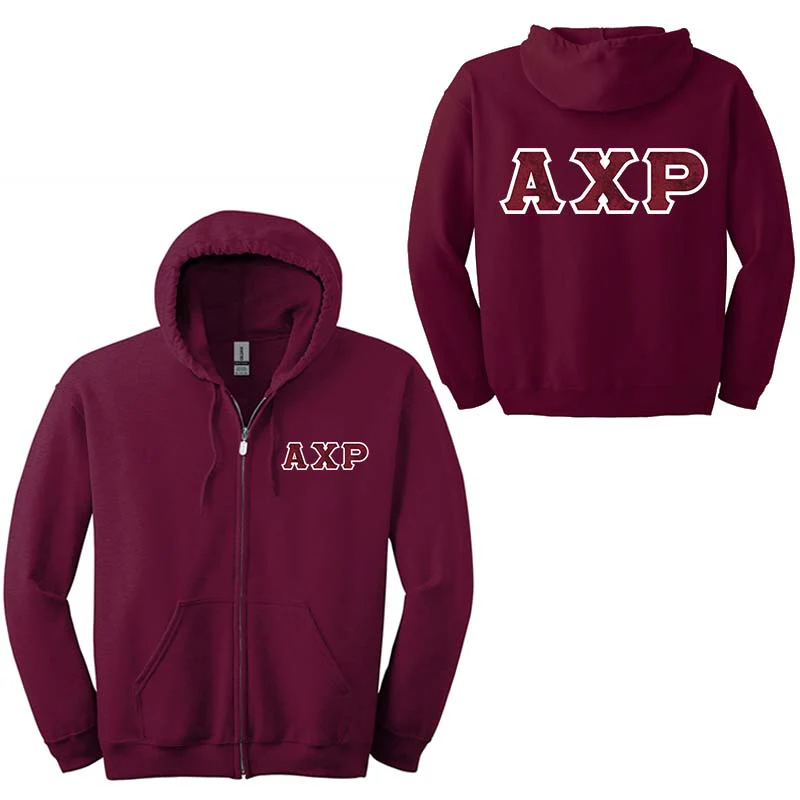 Alpha Chi Rho Fraternity Full-Zip Hoodie - G186 - TWILL