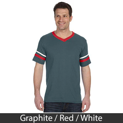 Alpha Chi Rho V-Neck Jersey with Striped Sleeves - 360 - TWILL - Image 9