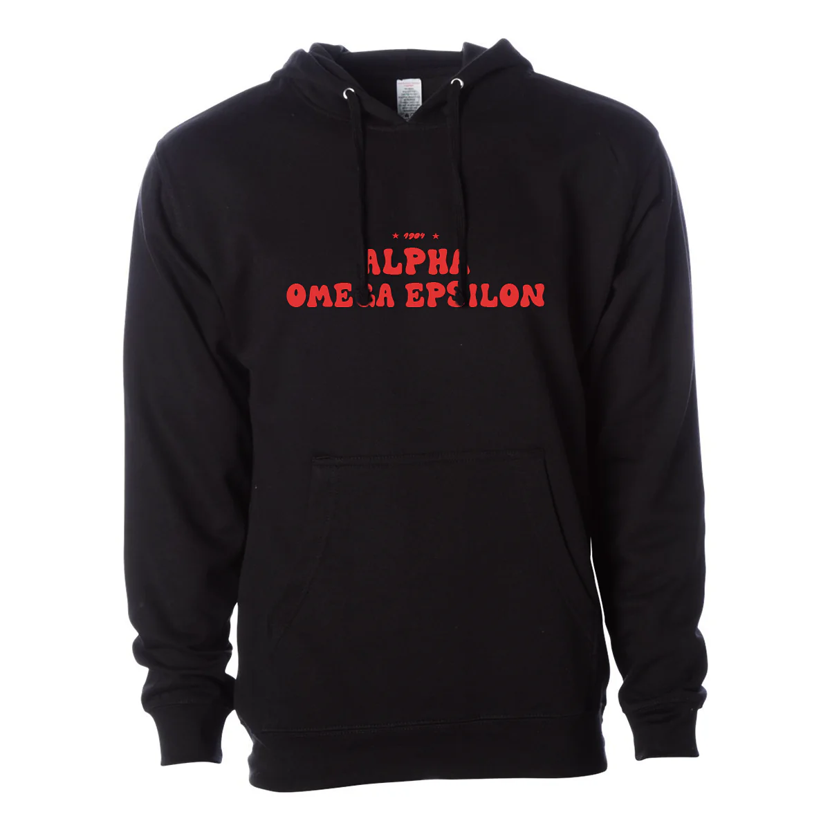 Alpha Omega Epsilon Hoodie, Bubble Print Design