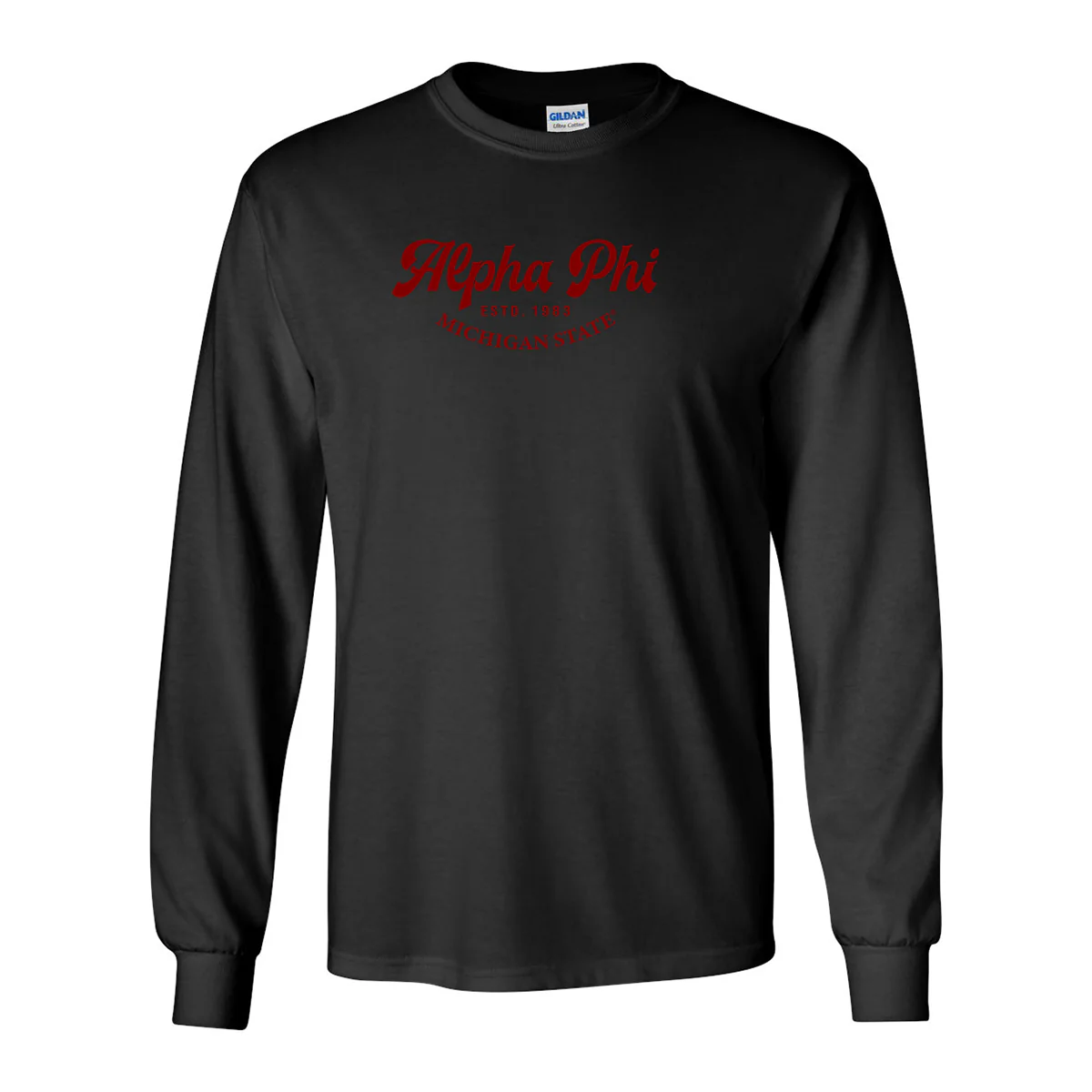 Alpha Phi Long-Sleeve Shirt, Elegant Print Design