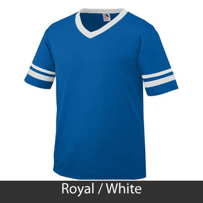 Alpha Phi V-Neck Jersey with Striped Sleeves - 360 - TWILL - Image 29