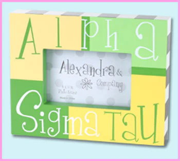 Alpha Sigma Tau Block Photo Frame - Alexandra Co. a1047