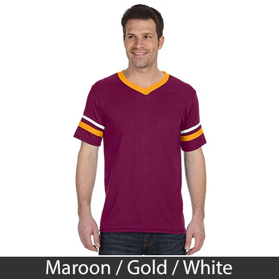 Chi Phi V-Neck Jersey with Striped Sleeves - 360 - TWILL - Image 14