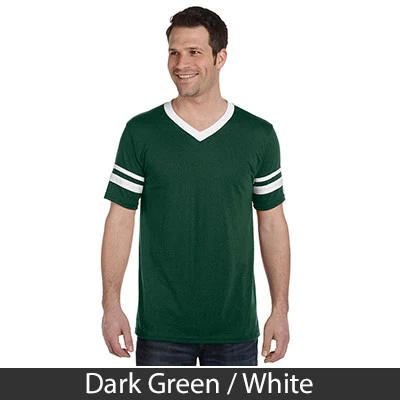 Chi Phi V-Neck Jersey with Striped Sleeves - 360 - TWILL - Image 4