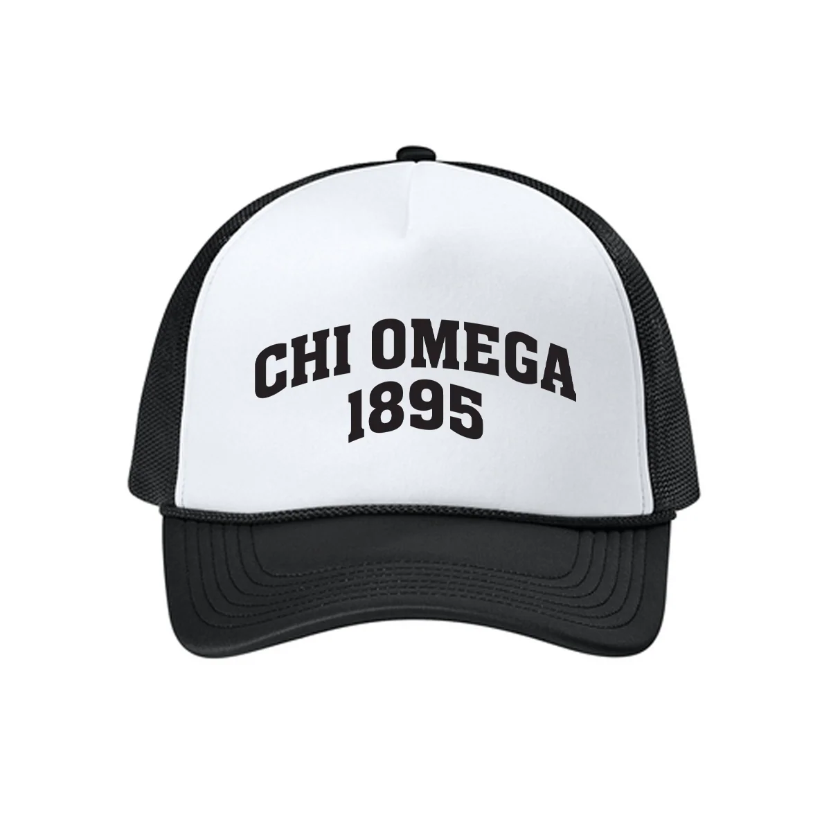 Custom Greek Block Text Foam Trucker Hat with Established Date