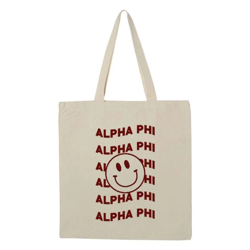 Custom Greek Smile Tote Bag - Image 5