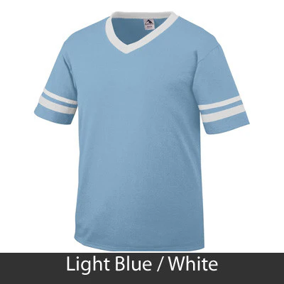 Delta Gamma V-Neck Jersey with Striped Sleeves - 360 - TWILL - Image 13