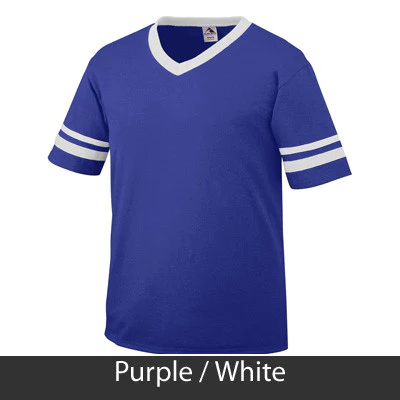 Delta Gamma V-Neck Jersey with Striped Sleeves - 360 - TWILL - Image 24