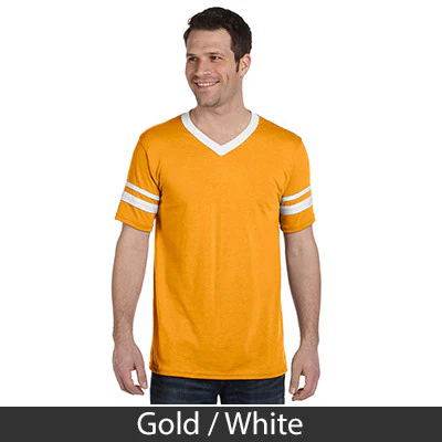 Delta Kappa Epsilon V-Neck Jersey with Striped Sleeves - 360 - TWILL - Image 6