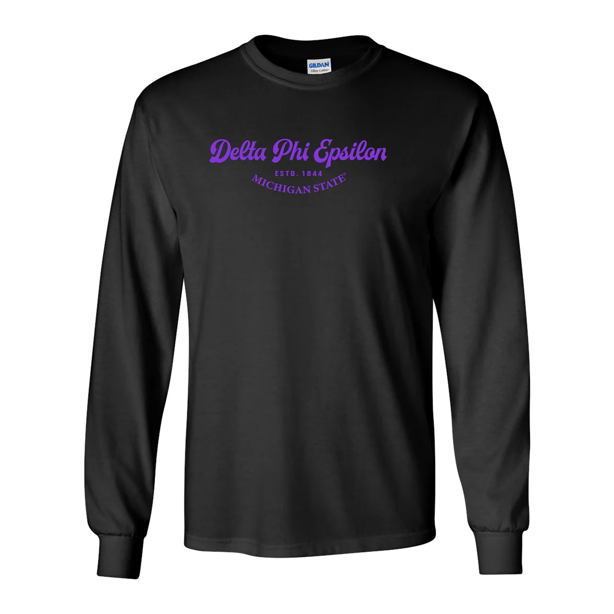 Delta Phi Epsilon Long-Sleeve Shirt, Elegant Print Design