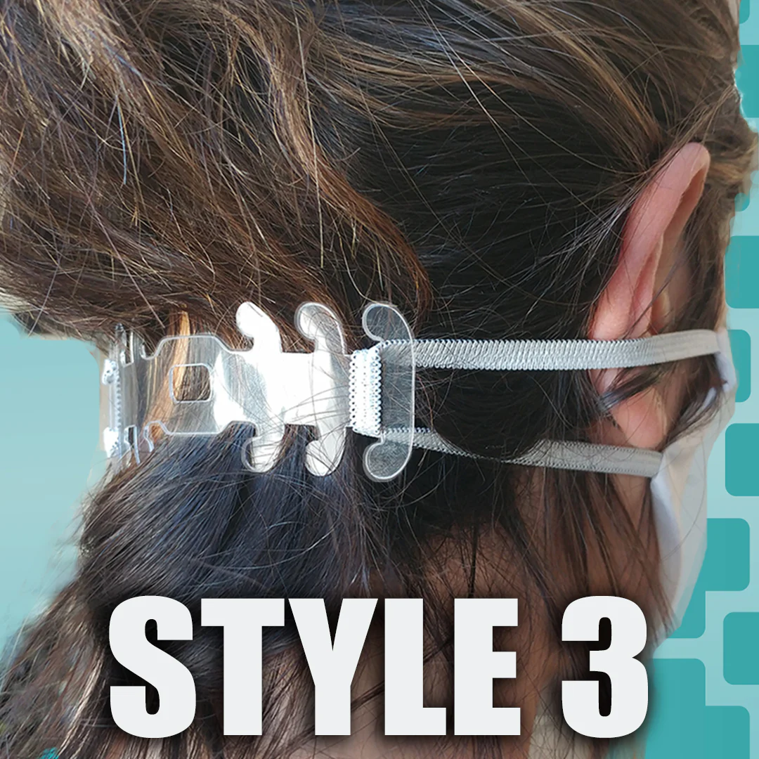 Face Mask Covering Ear Protector/Saver/Strap Extender - Made in USA - Acrylic Plastic - LZR - Image 7