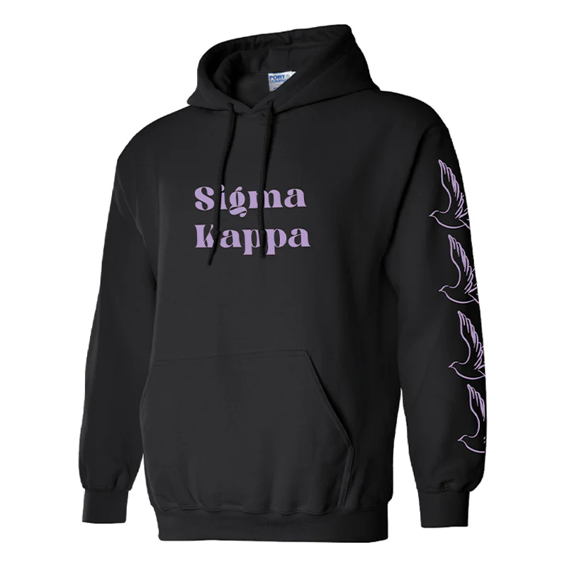 Greek Fleece Pullover Hooded Sweatshirt, Printed Sleeve Mascot Design - Limited Supply - CAD - Image 5