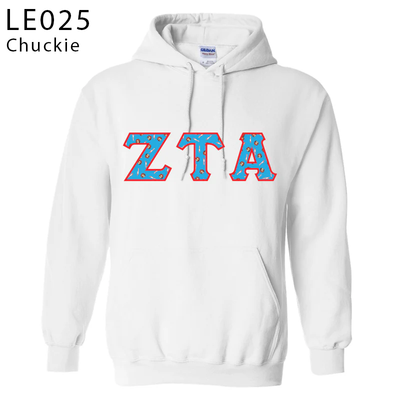 Greek Halloween Lettered Hooded Sweatshirt - G18500 - DIG - Image 7