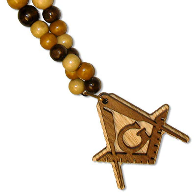 Greek Wooden Tiki with Bead Necklace - WBTL - Image 3