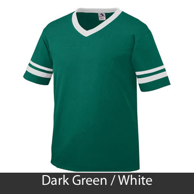 Kappa Delta V-Neck Jersey with Striped Sleeves - 360 - TWILL - Image 4