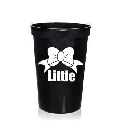New Big & Little Plastic Stadium Cup with Bow - Image 3