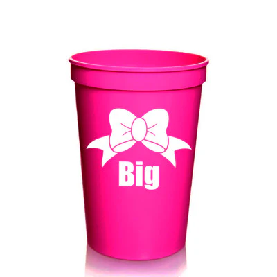 New Big & Little Plastic Stadium Cup with Bow - Image 8