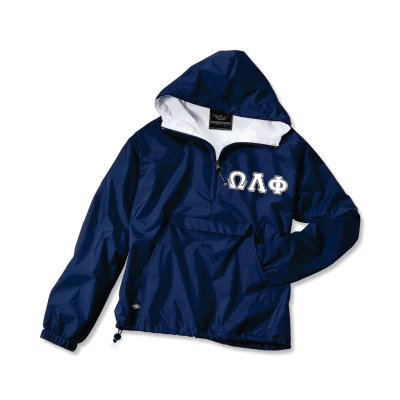 Omega Lambda Phi Pullover Jacket - Charles River 9905 - TWILL