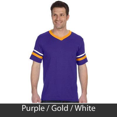 Phi Kappa Sigma V-Neck Jersey with Striped Sleeves - 360 - TWILL - Image 22