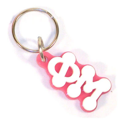 Phi Mu Bubble Letter Keychain - Craftique cqBKC
