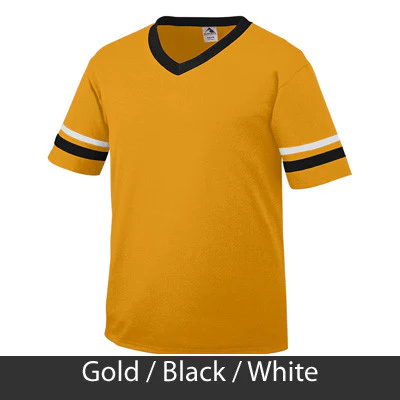 Phi Sigma Sigma V-Neck Jersey with Striped Sleeves - 360 - TWILL - Image 5