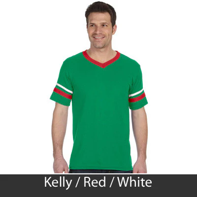 Sigma Alpha Mu V-Neck Jersey with Striped Sleeves - 360 - TWILL - Image 11