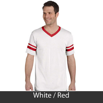 Sigma Alpha Mu V-Neck Jersey with Striped Sleeves - 360 - TWILL - Image 29