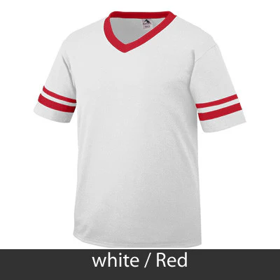 Sigma Delta Tau V-Neck Jersey with Striped Sleeves - 360 - TWILL - Image 30