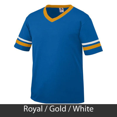 Sigma Gamma Rho V-Neck Jersey with Striped Sleeves - 360 - TWILL - Image 27