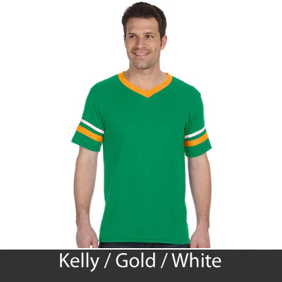 Sigma Nu V-Neck Jersey with Striped Sleeves - 360 - TWILL - Image 10