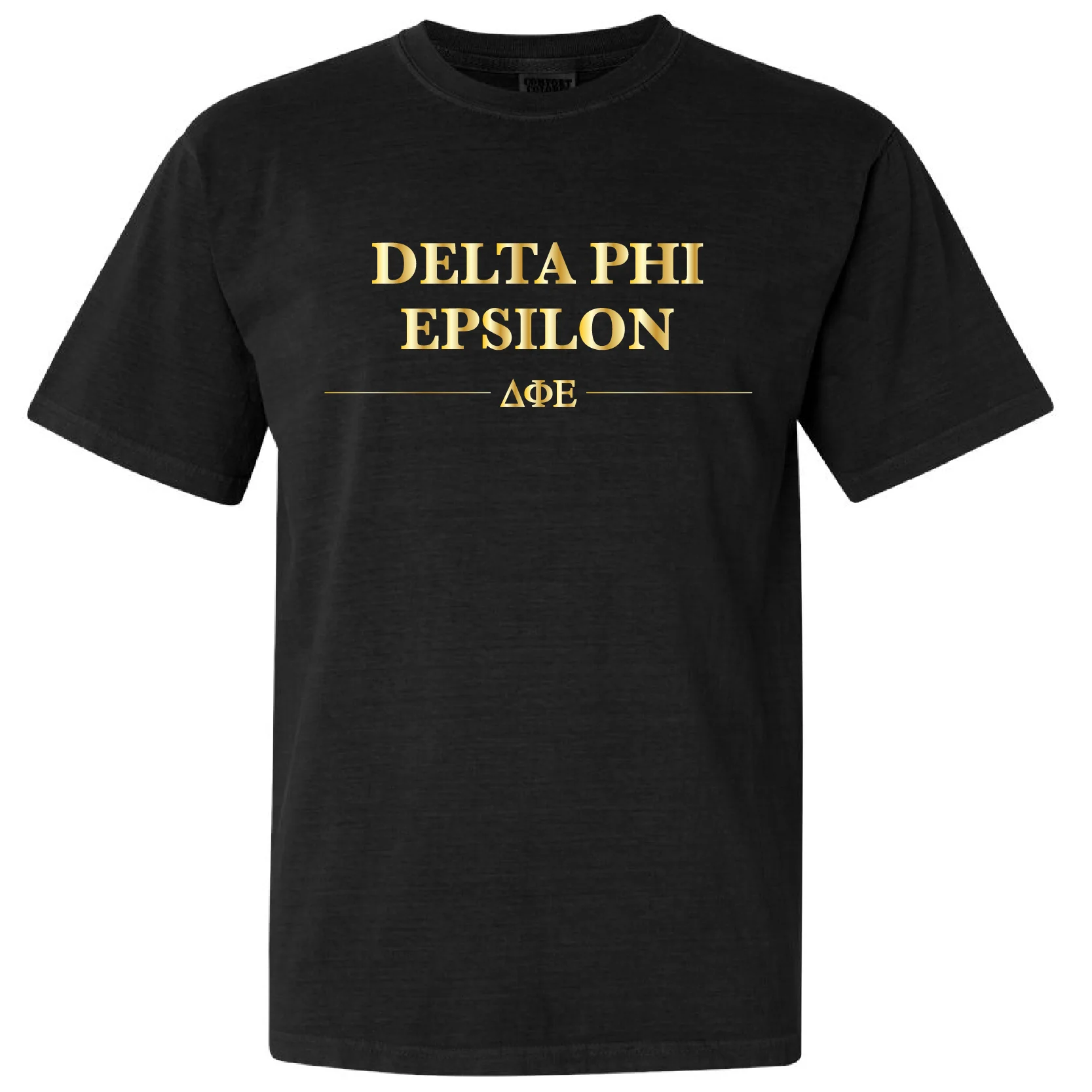 Sorority Garment-Dyed T-Shirt, Printed Simple Greek Line Design - C1717 - CAD