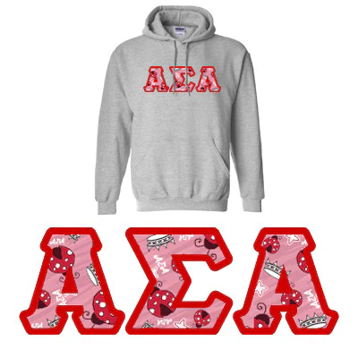 Sorority Printed Pattern Hooded Sweatshirt - Gildan 18500 - DIG - Image 9