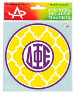 Sorority Quatrefoil Monogram Sticker - Angelus Pacific ap39 - Image 14