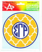 Sorority Quatrefoil Monogram Sticker - Angelus Pacific ap39 - Image 25