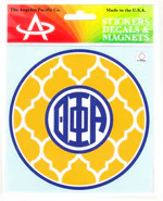 Sorority Quatrefoil Monogram Sticker - Angelus Pacific ap39 - Image 28