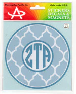 Sorority Quatrefoil Monogram Sticker - Angelus Pacific ap39 - Image 30