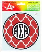 Sorority Quatrefoil Monogram Sticker - Angelus Pacific ap39 - Image 8