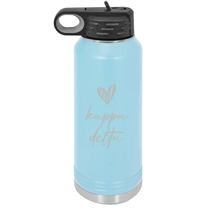 Polar Camel® Sorority 32oz. Water Bottle, Small Heart Script Engraving  - LWB201-LWB217 - LZR - Image 8