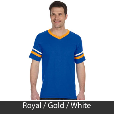 Tau Epsilon Phi V-Neck Jersey with Striped Sleeves - 360 - TWILL - Image 26