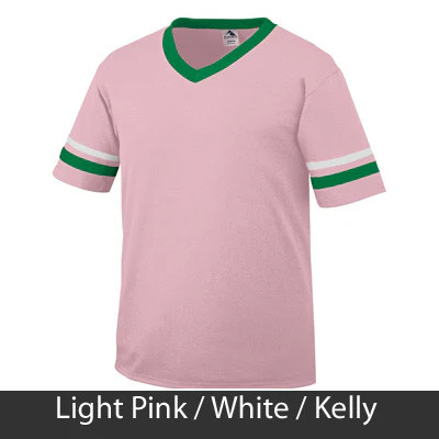 Zeta Phi Beta V-Neck Jersey with Striped Sleeves - 360 - TWILL - Image 14
